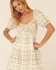 The Mindi Plaid Mini Dress