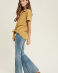 The Alycia Tie Front Gauze Top