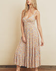 The Flower Bed Tie-Back Midi Dress