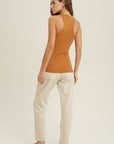The Olive Henley Racerback Tank