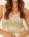 The Elba Striped Knit Tank