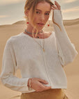 The Sienna Raw Hem Sweater