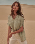 The Adalynn Collared Henley Top