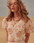 The Juniper Smocked Woven Crop Top