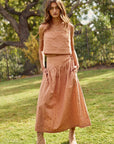The Poppy Sleeveless Top and Maxi Skirt Set - Sold Seperately