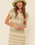 The Elba Striped Mini Knit Dress