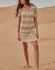 The Elba Striped Mini Knit Dress