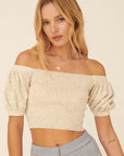 The Jocelyn Puffed Sleeve Knit Top