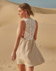 The Rumer Lace Back Mini Dress