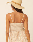 The Kacey Smocked Peplum Cami Top