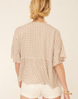 The Brenda Ruffle Sleeve Babydoll Top