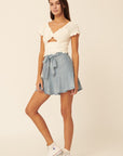 The Janis Knit Cut-Out Sweater Crop Top