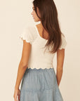 The Janis Knit Cut-Out Sweater Crop Top