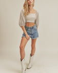 The Finley Gingham Open Back Blouse