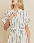 The Paloma Striped Shirt Dress