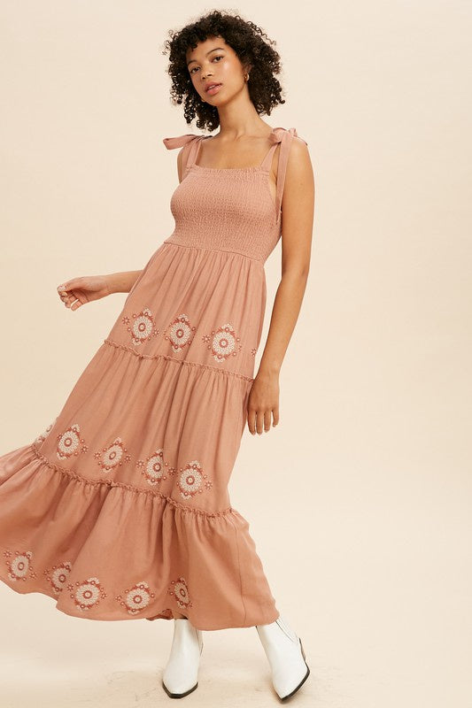 georgina maxi dress The Georgina Embroidered Maxi Dress