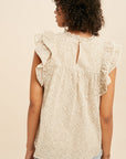 The Brianna Eyelet Lace Trim Top