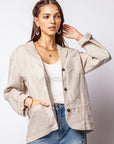 The Evelyn Linen Blazer