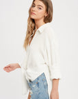 The Phoebe Gauze Collared Shirt