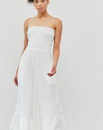 The Lara Gauze Smocked Jumpsuit