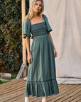 The Montana Smocked Maxi Dress
