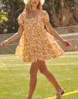 The Mae Puff Sleeve Mini Dress