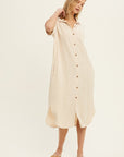 The Harrah Buttondown Shirt Dress