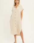 The Harrah Buttondown Shirt Dress