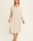 The Harrah Buttondown Shirt Dress