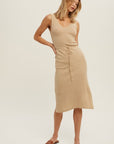 The Peyton Twist Back Midi Dress