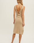 The Peyton Twist Back Midi Dress