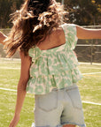 The Mae Floral Square Neck Top