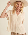 The Adalynn Collared Henley Top