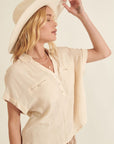 The Adalynn Collared Henley Top