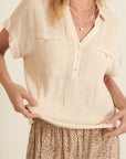 The Adalynn Collared Henley Top