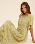 The Valley Button Front Midi Dress