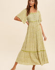 The Valley Button Front Midi Dress