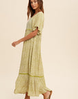 The Valley Button Front Midi Dress