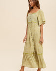 The Valley Button Front Midi Dress