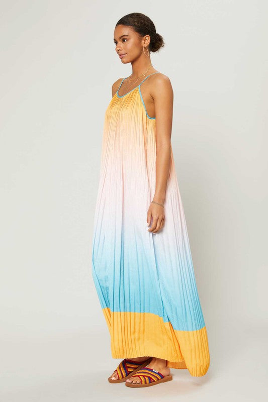 The Valentina Pleated Maxi Dress by Current Air – Thread + Seed