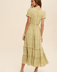 The Amelia Button Front Midi Dress
