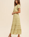 The Amelia Button Front Midi Dress