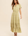 The Amelia Button Front Midi Dress