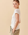 The Cleo Raw Edge Tee