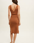 The Peyton Twist Back Midi Dress