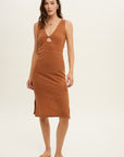 The Peyton Twist Back Midi Dress