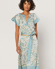 The Saressa Flutter Sleeve Midi Dress by Current Air