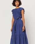 The Quinn Ruffle Sleeve Midi Dress by Current Air