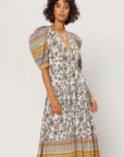 The Railyn Split Neck Midi Dress by Current Air