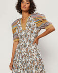 The Railyn Split Neck Midi Dress by Current Air